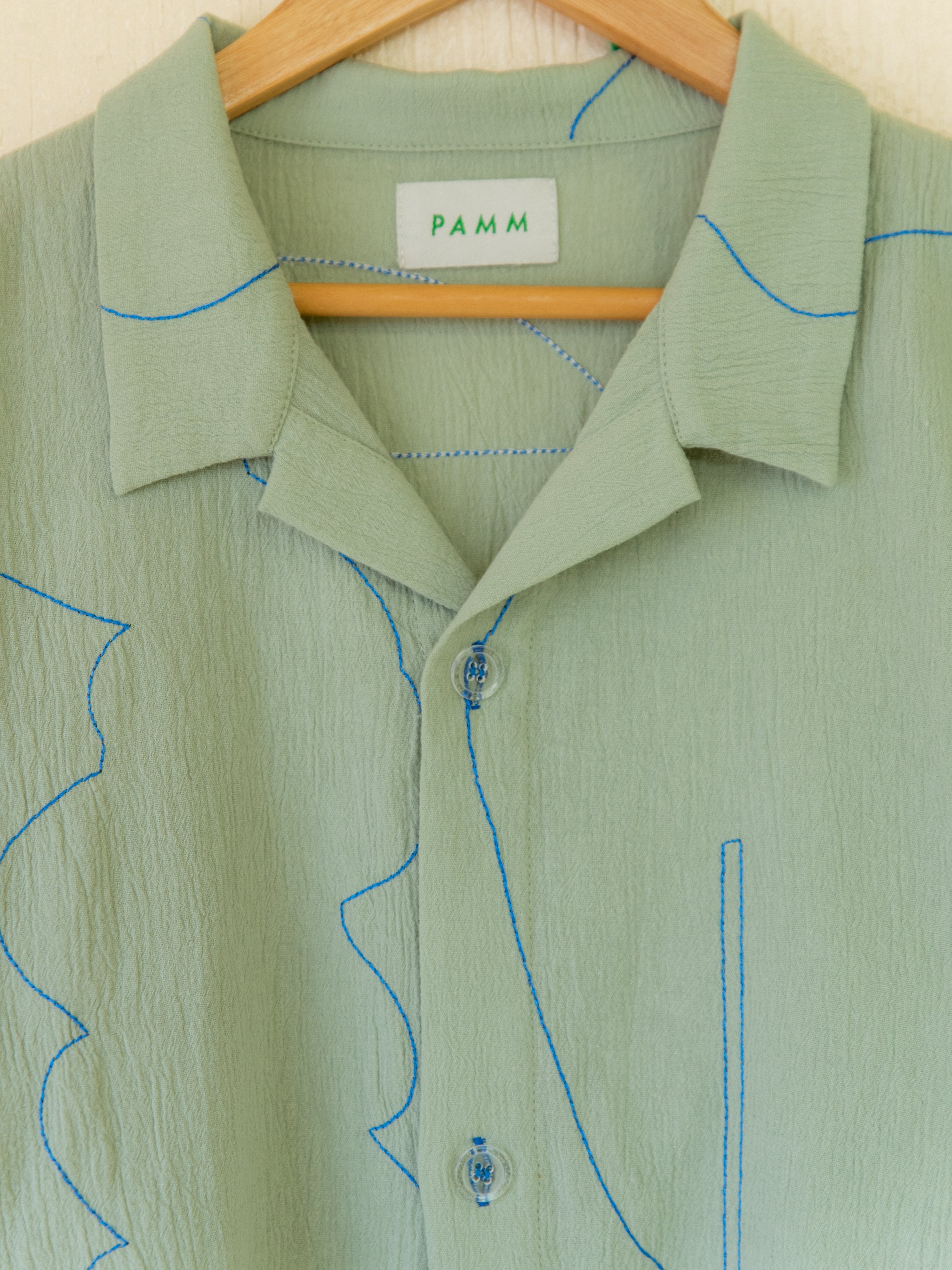 寛大なインテリアの刺繍シャツ – pamm.officialstore