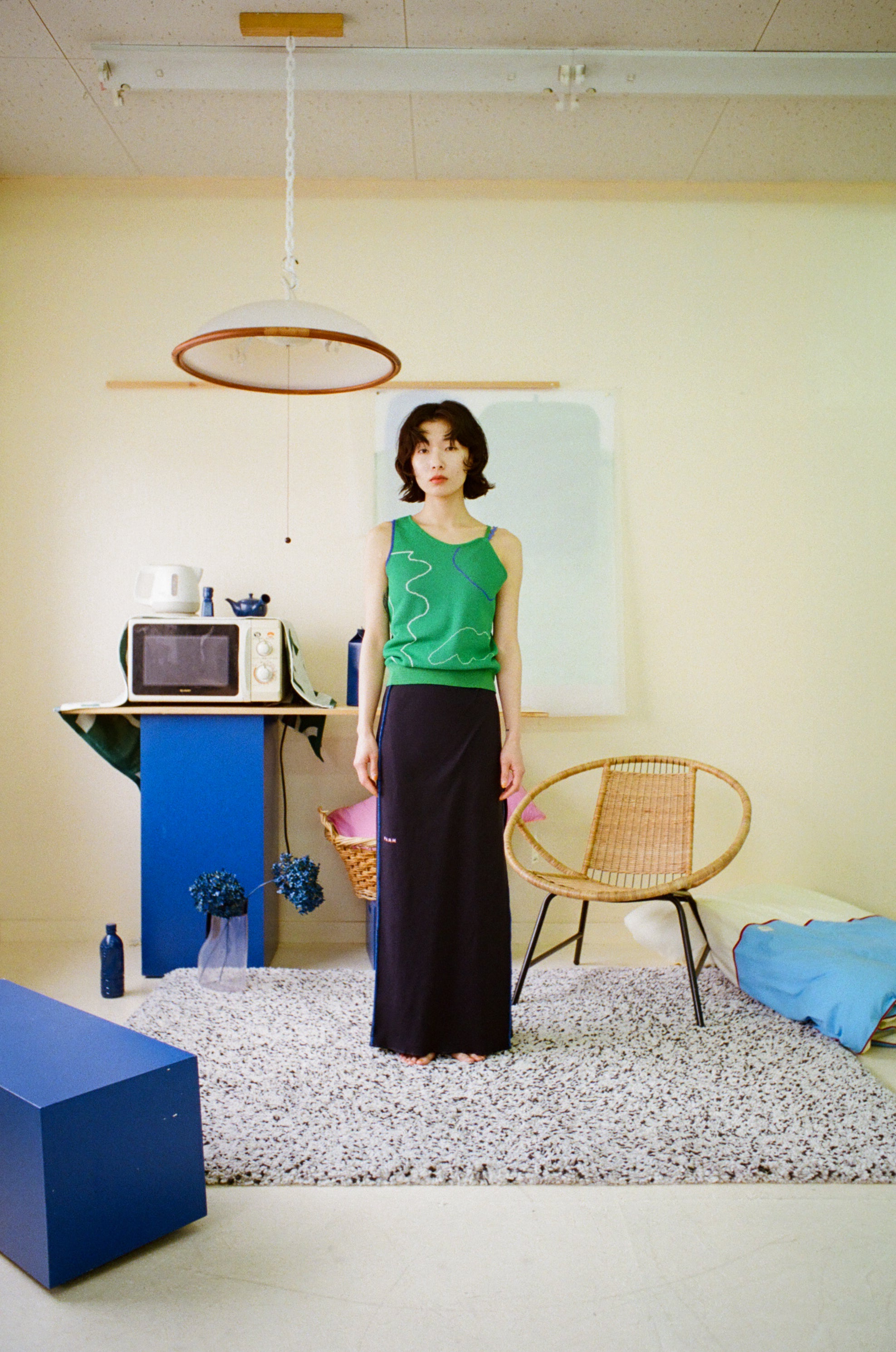 PAMM ラップスカート　ブルー PAMM（パム）の「PAMMのラップスカート（スカート）」 - WEAR