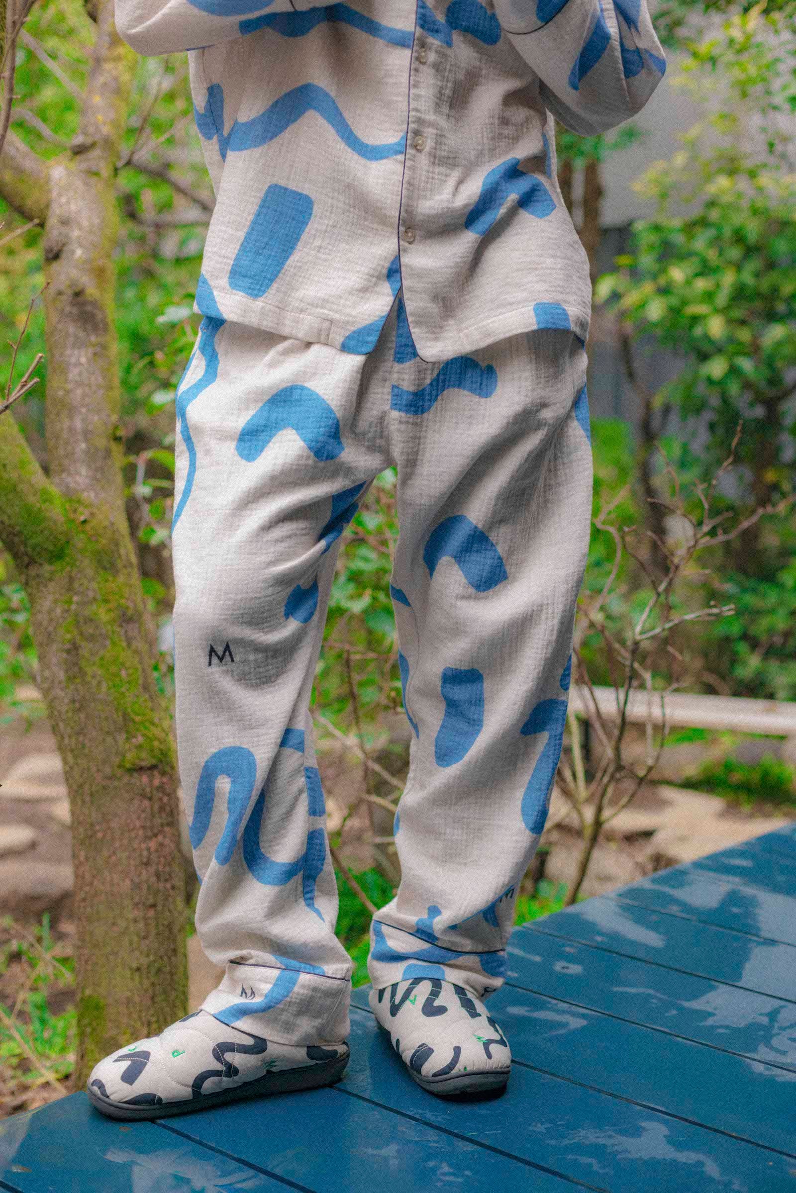 pamm／thanks sea pajamas（上下セット） thanks sea pajamas - gauze – pamm.officialstore