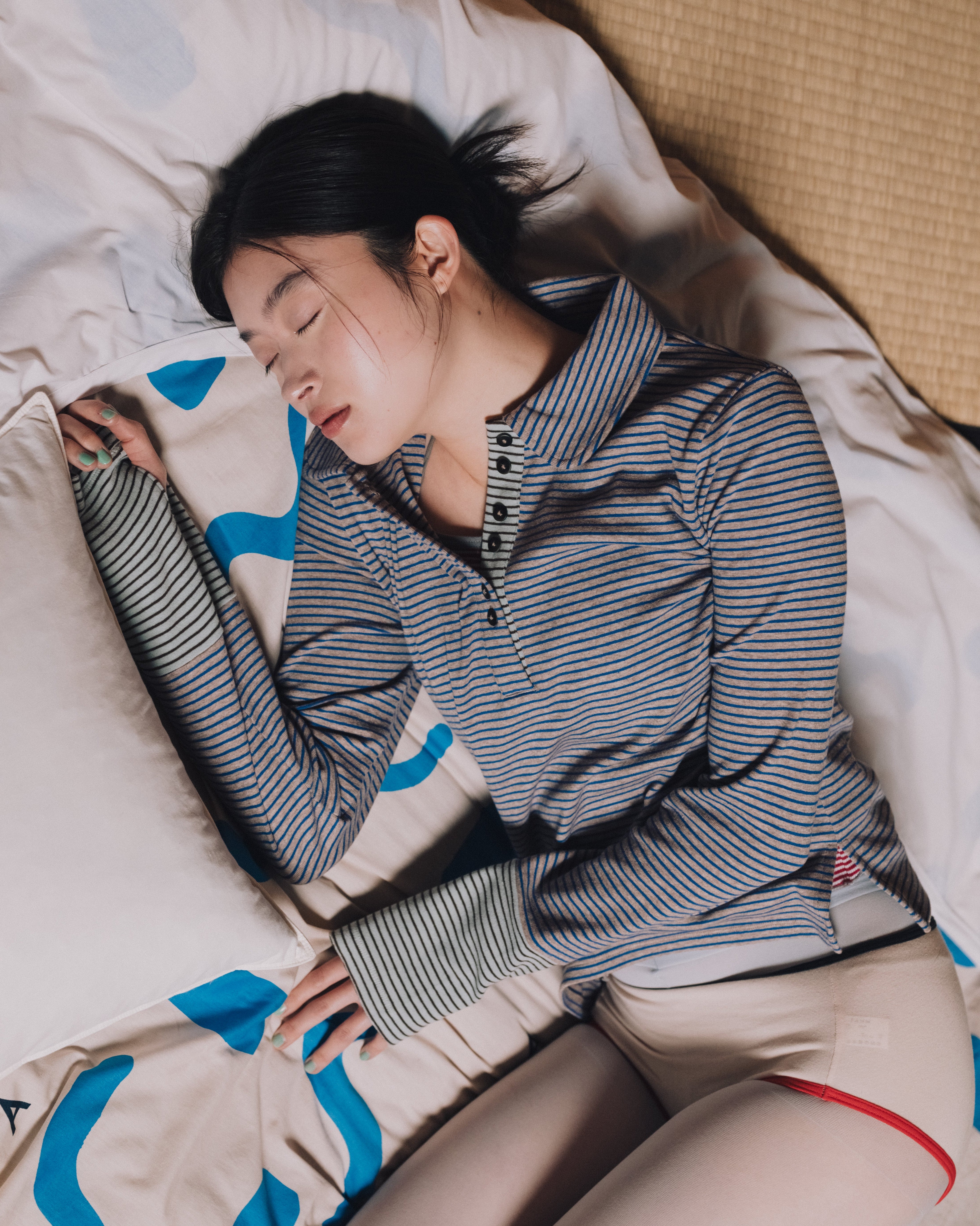 罫線のボーダーポロトップス – pamm.officialstore