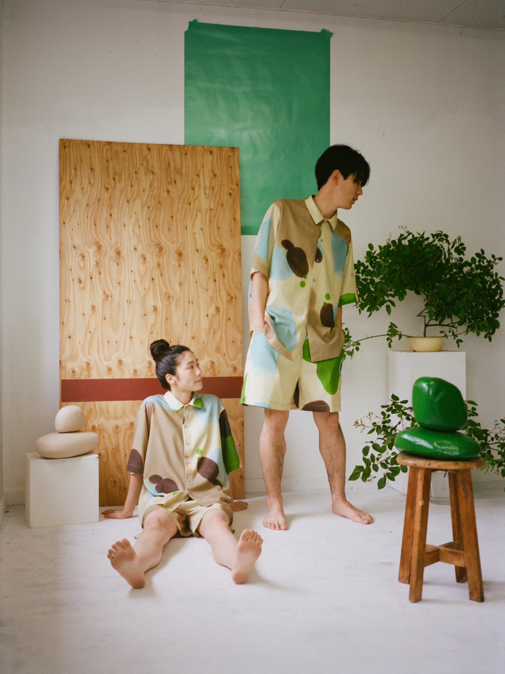 大きく描いた植物のサマーパジャマ(種) – pamm.officialstore