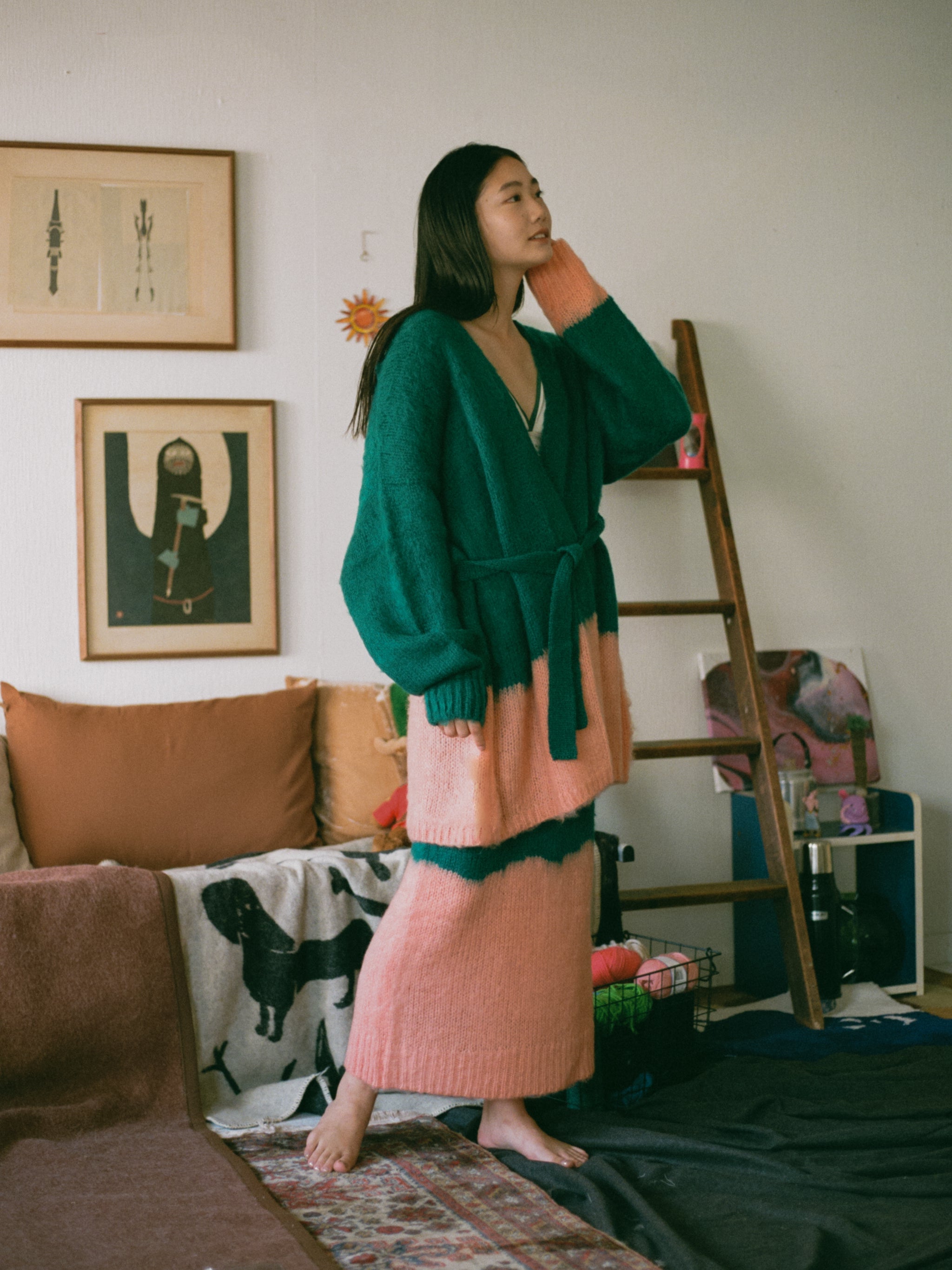 PAMM 新品　汽水域のニットガウン　夕波 汽水域のニットガウン(夕波) – pamm.officialstore