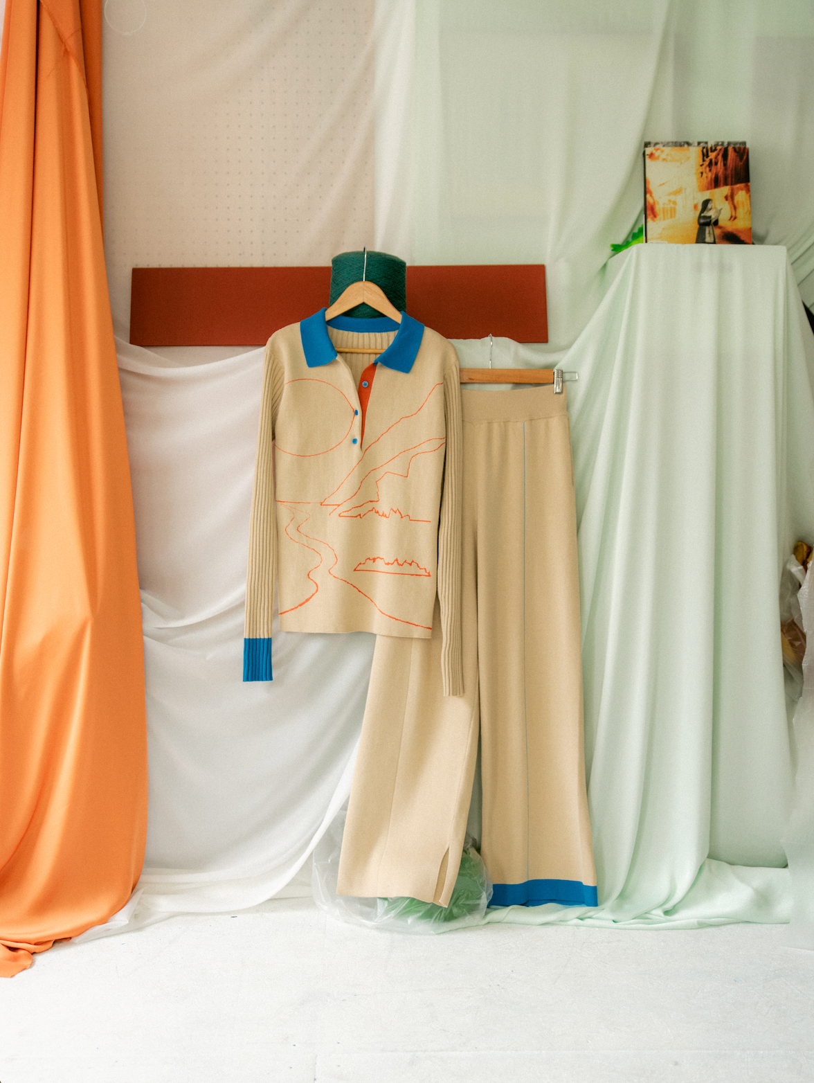 月のある風景のニットパンツ – pamm.officialstore