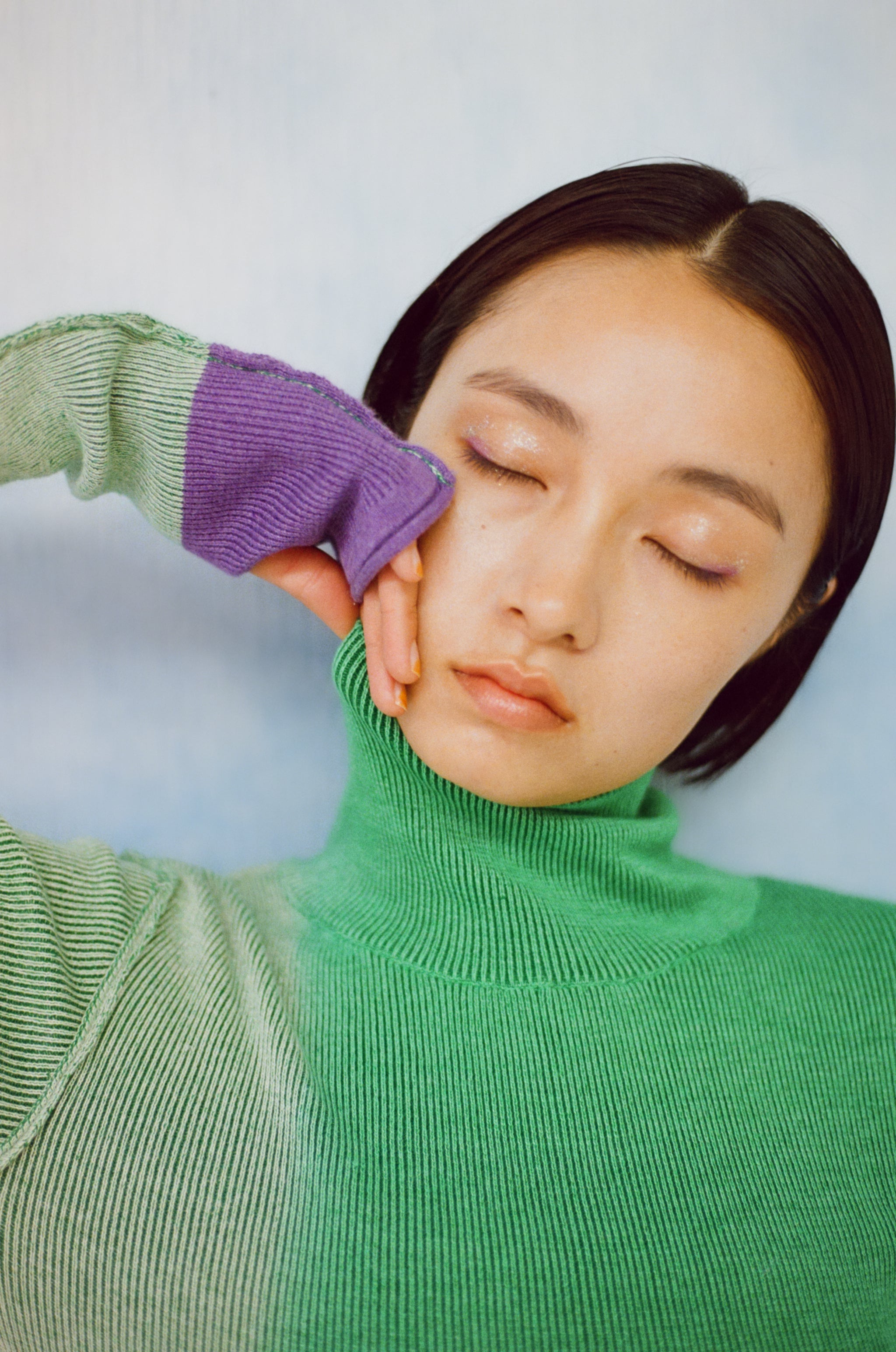 手染めのハイネックリブニット – pamm.officialstore