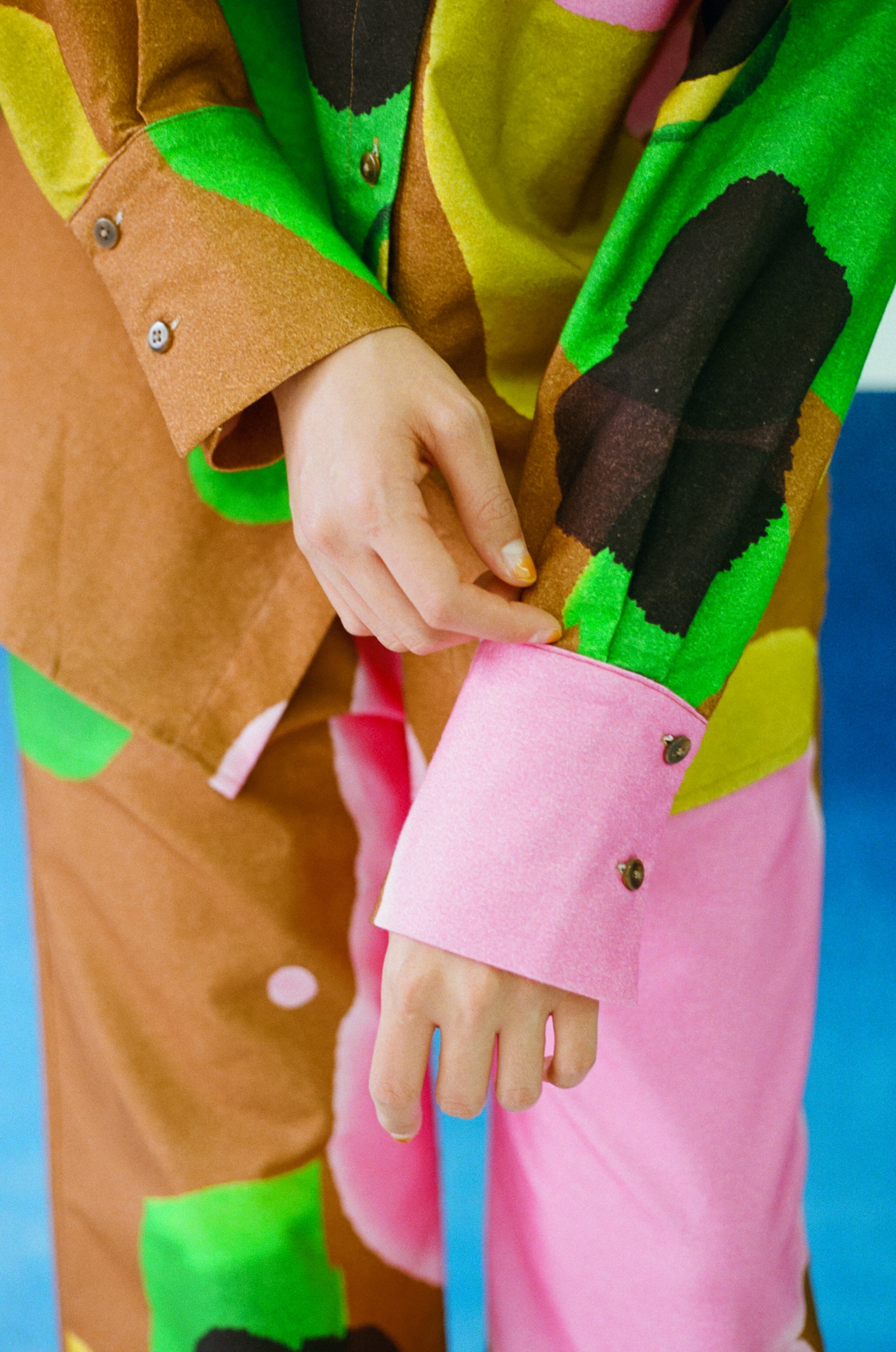 大きく描いた植物のフランネルパンツ – pamm.officialstore