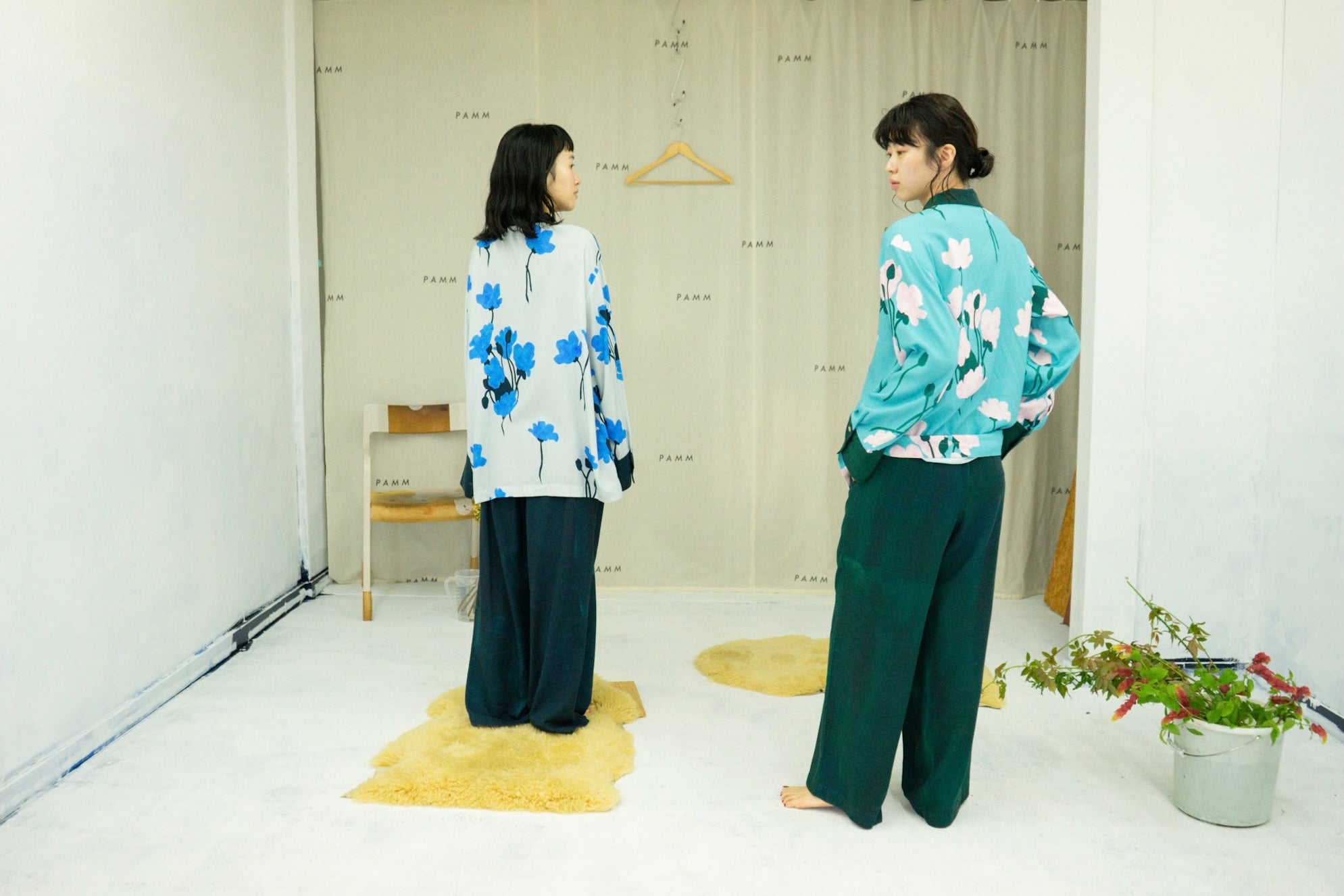 知性の花柄パジャマ(サニーブルー) – pamm.officialstore