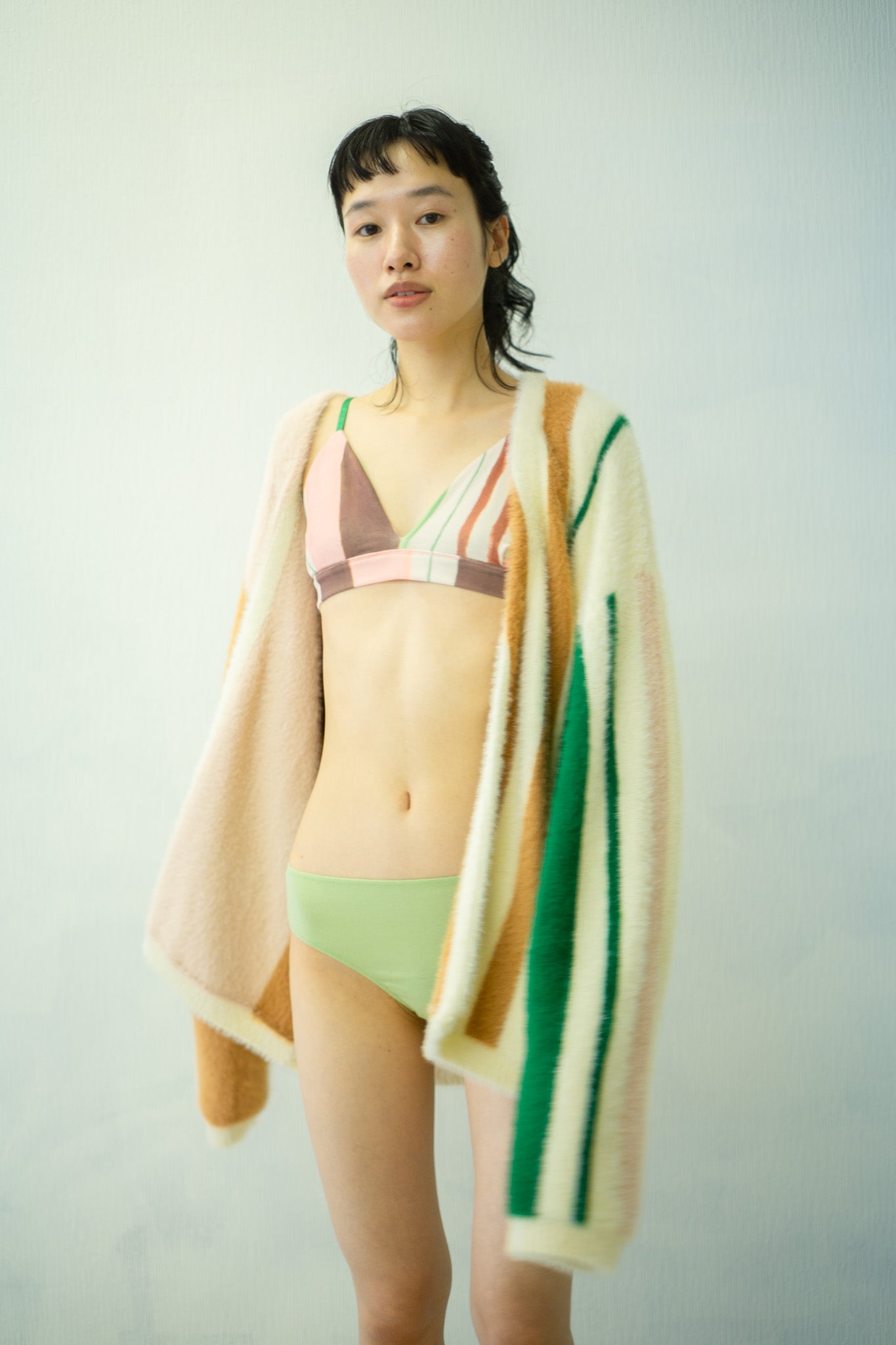 知性のストライプ ブラ/ショーツset(珊瑚) – pamm.officialstore
