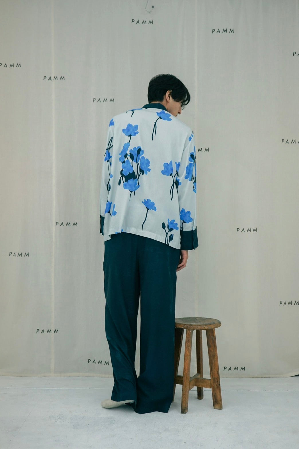 知性の花柄パジャマ(サニーブルー) – pamm.officialstore