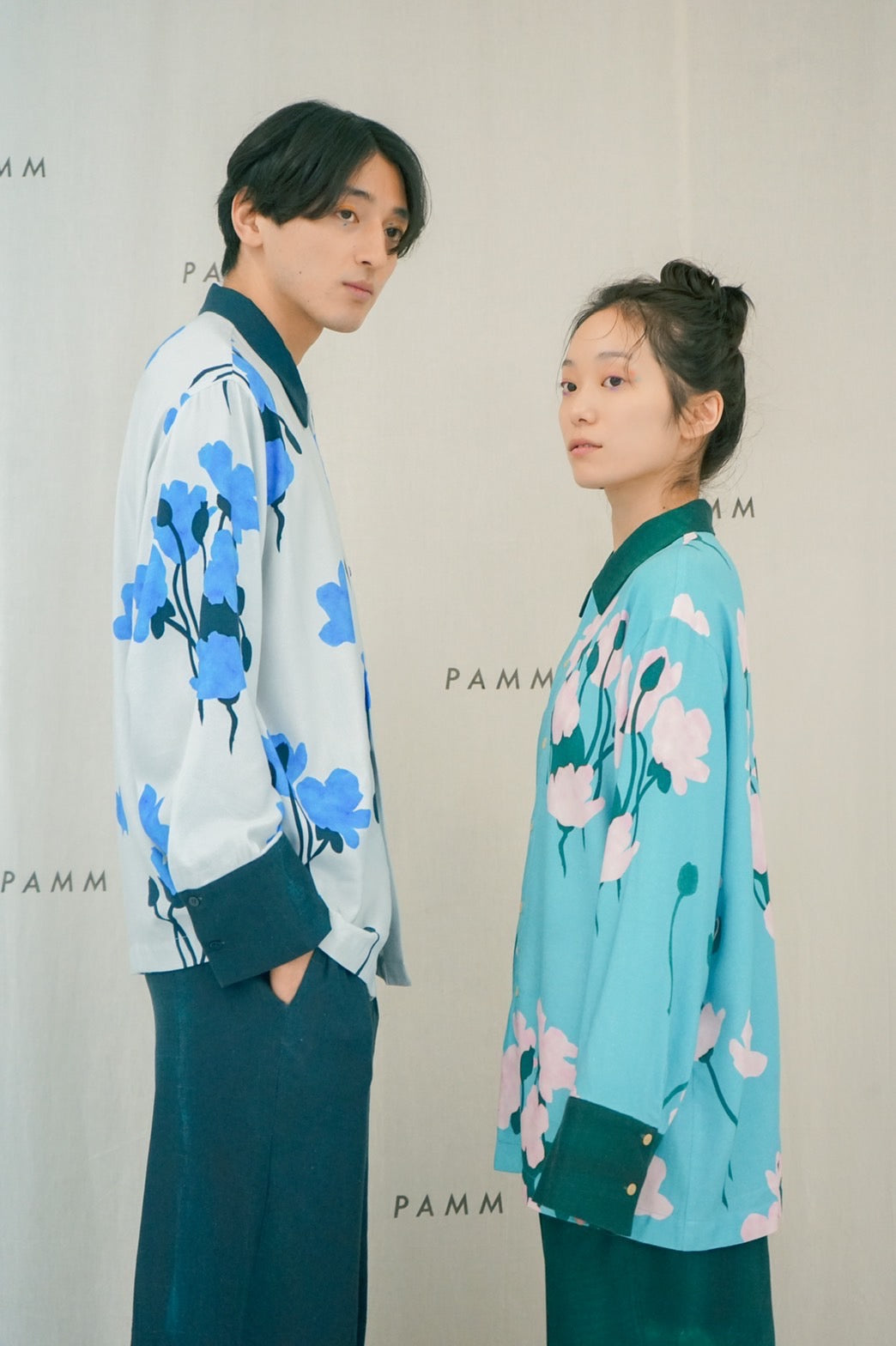 知性の花柄パジャマ(サニーブルー) – pamm.officialstore