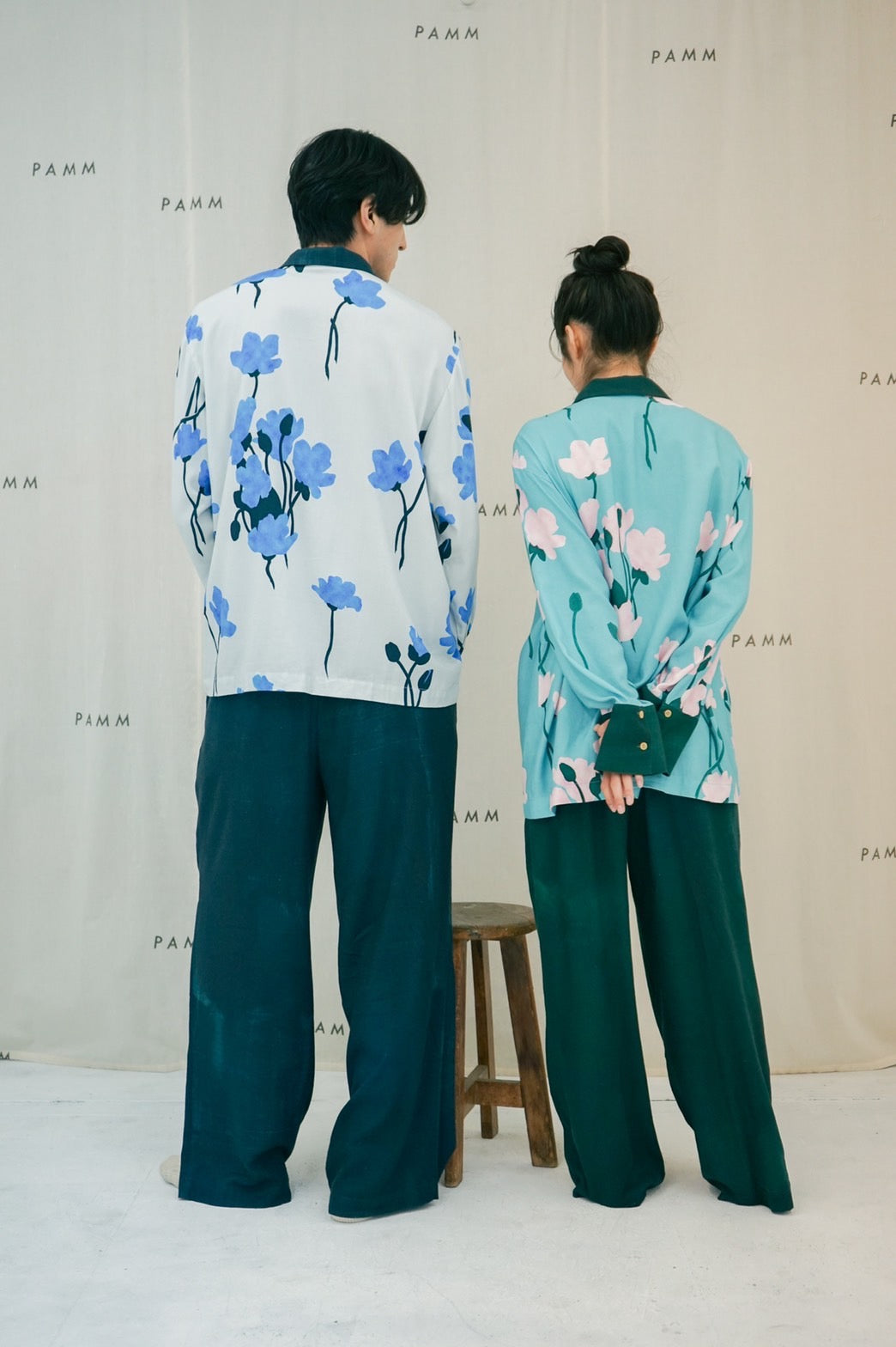 知性の花柄パジャマ(サニーブルー) – pamm.officialstore