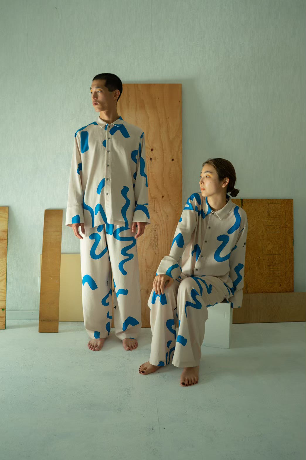 レディースpamm thanks sea pajamas(クリーム×ブルー) - www.primator.cz