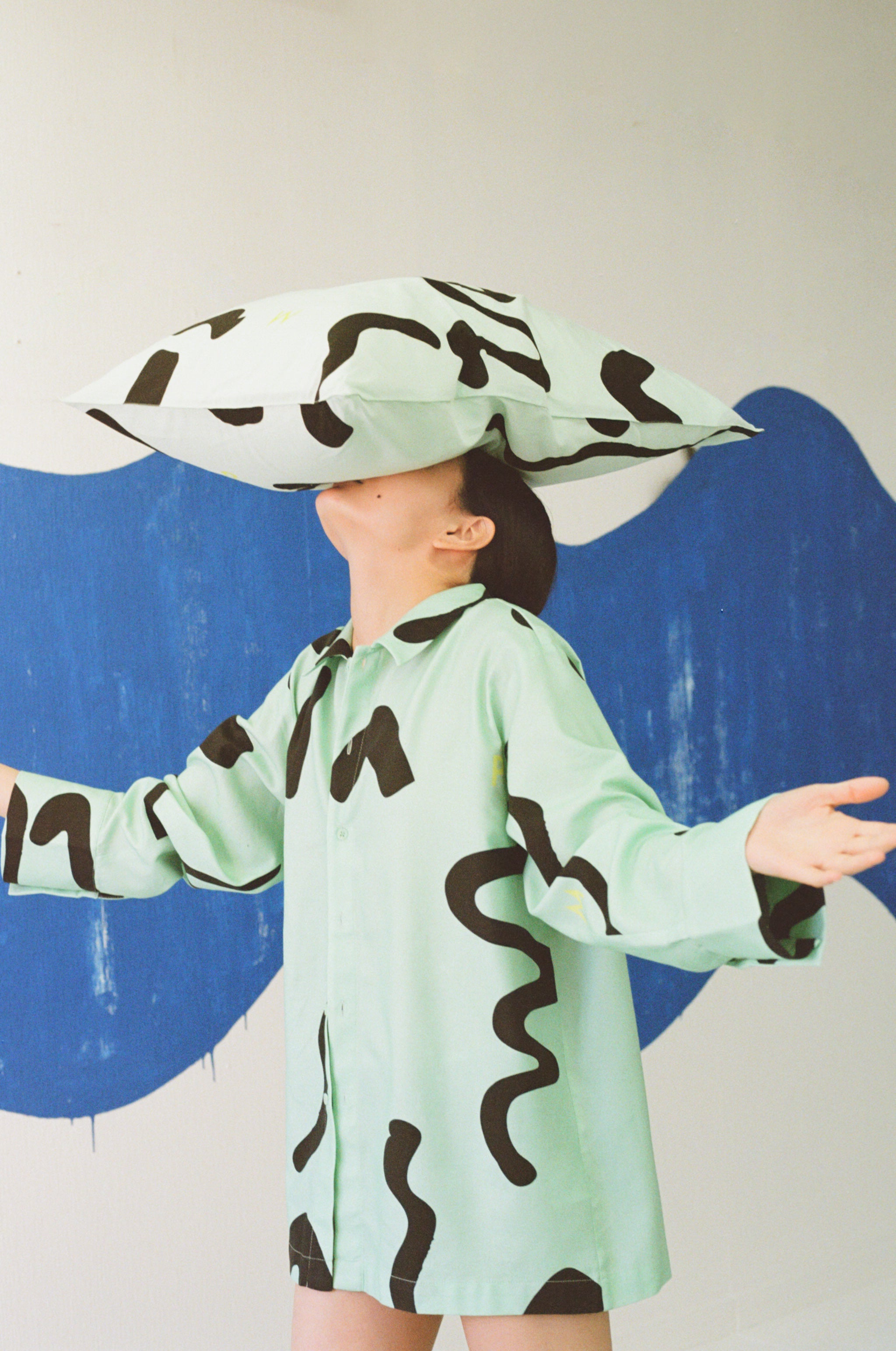 PAMM thanks sea cover セミダブル ミント×ブラック thanks sea duvet cover (セミダブル)(ミント×ブラック) – pamm