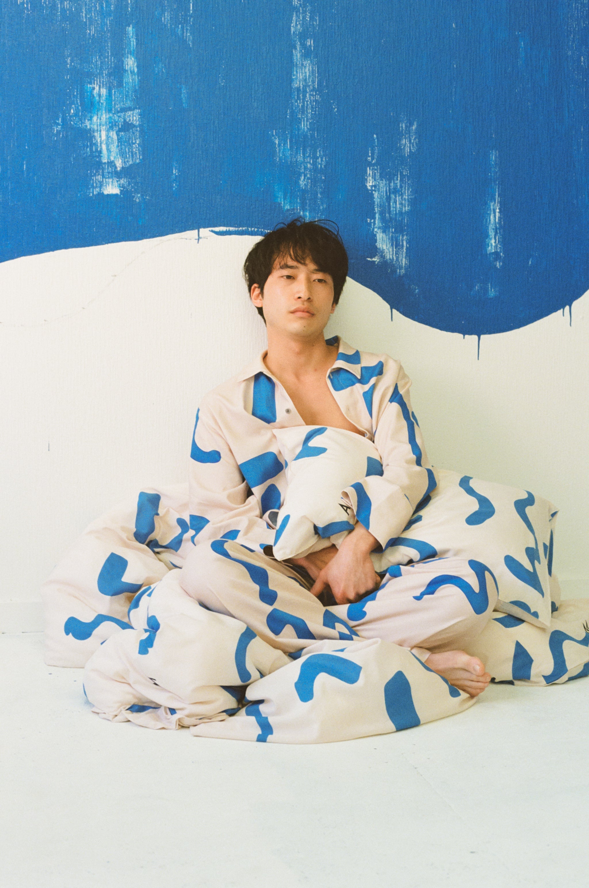 thanks sea duvet cover (セミダブル)(クリーム×ブルー) – pamm