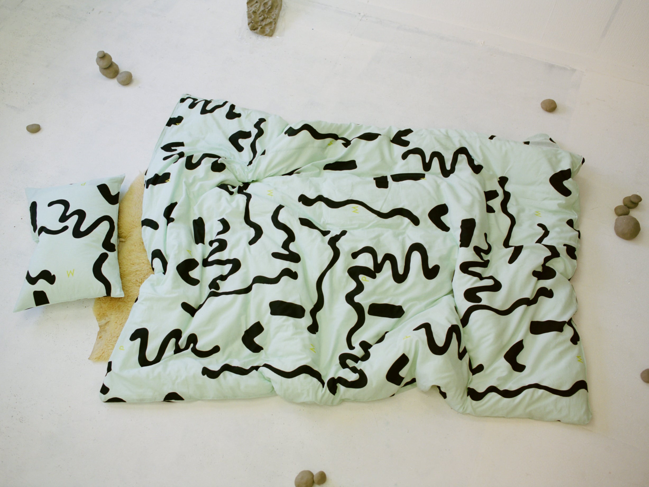 thanks sea duvet cover (セミダブル)(ミント×ブラック) – pamm.officialstore