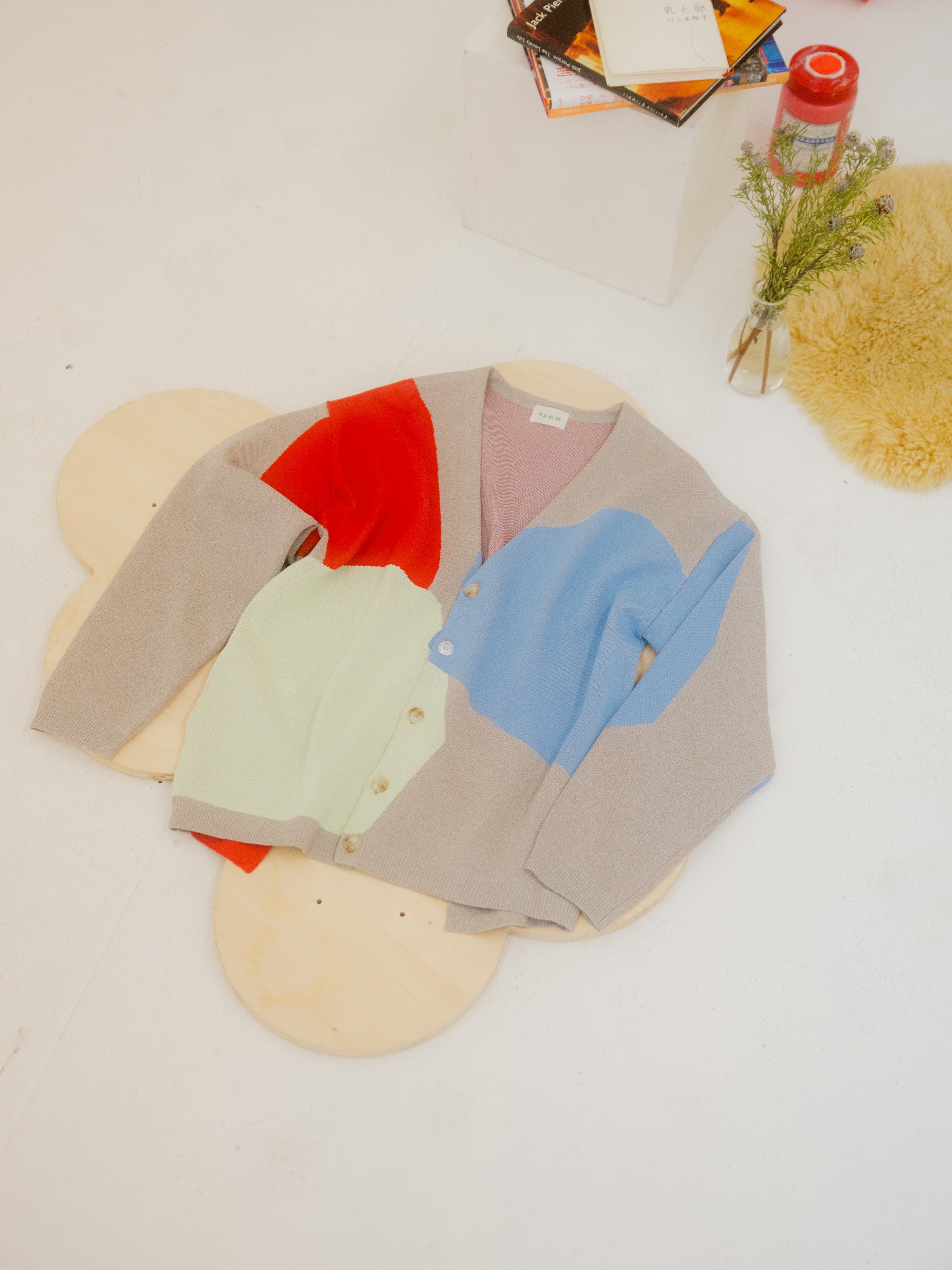 thanks fruits knit cardigan(グレー) – pamm.officialstore
