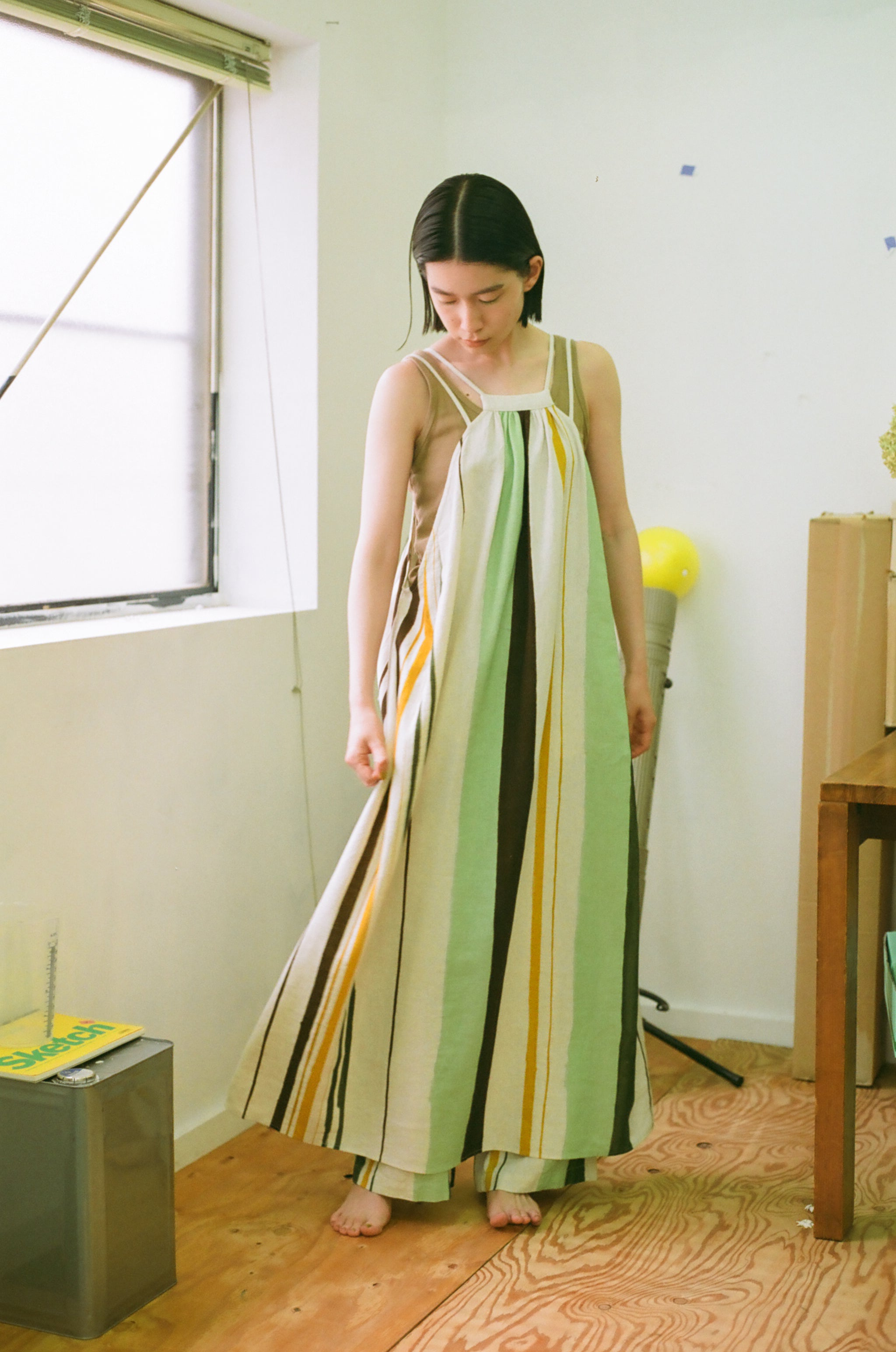 知性のストライプキャミワンピース(海中林) – pamm.officialstore