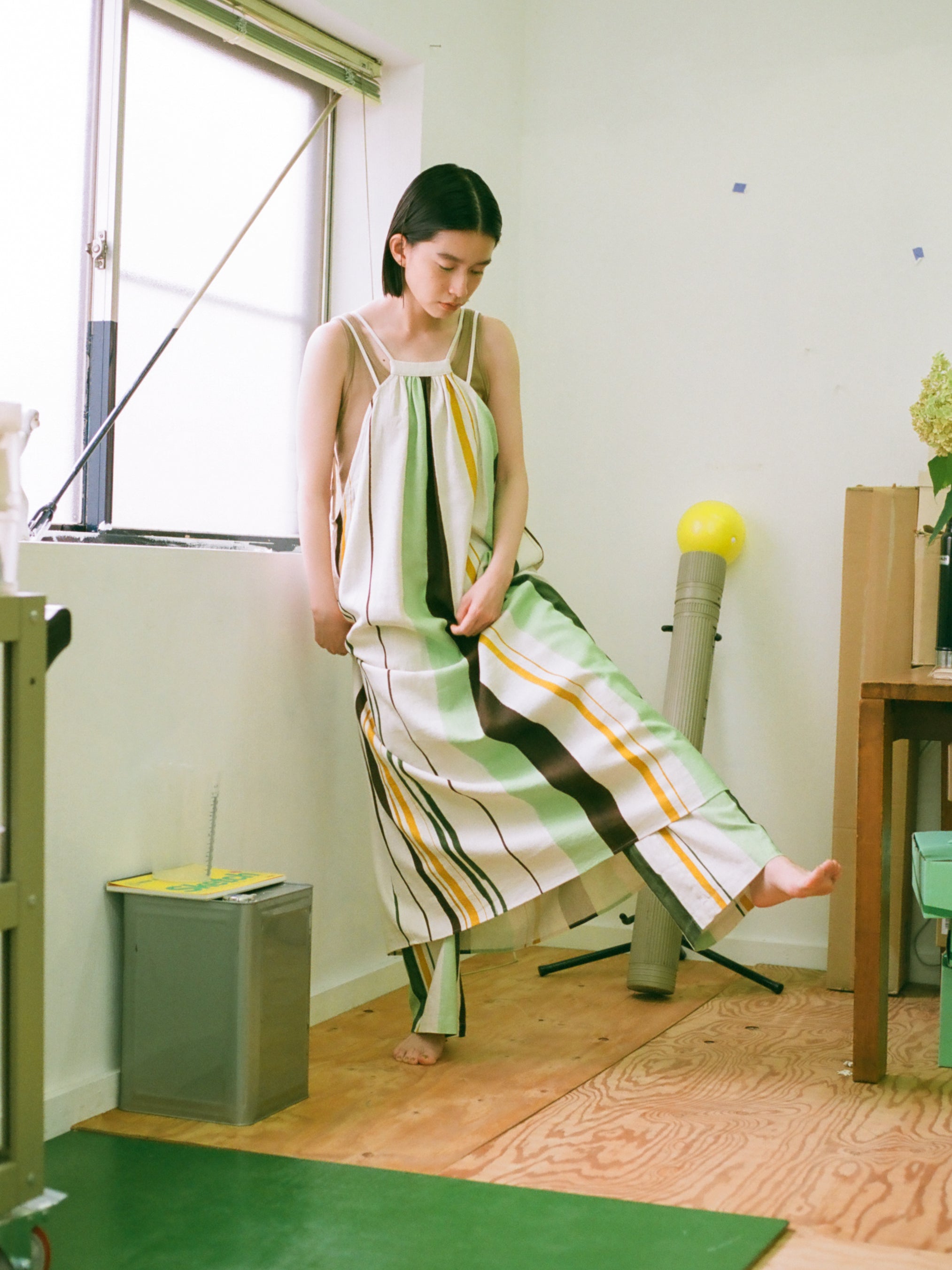 Pamm 知性のストライプパンツ(海中林)