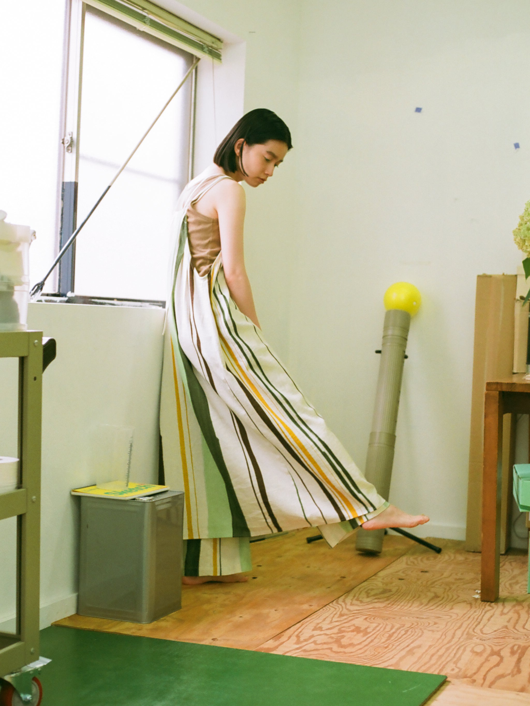 Pamm 知性のストライプパンツ(海中林)