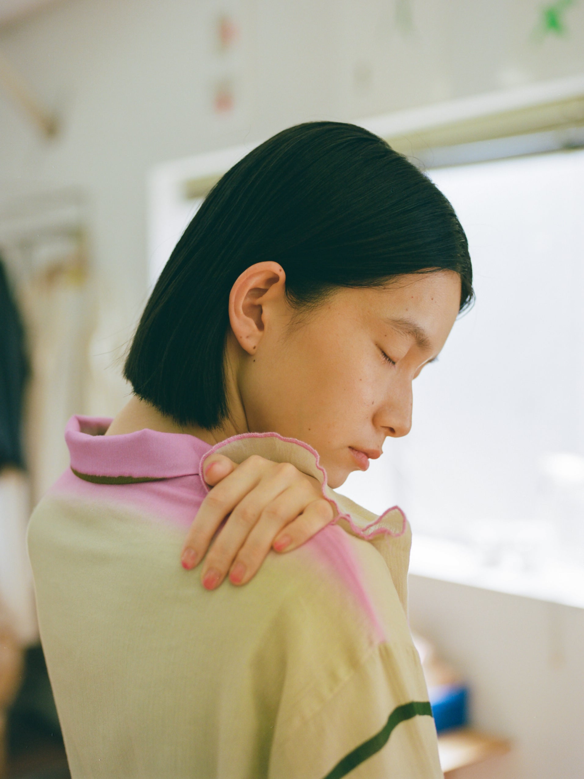 汽水域のシャツ(ベージュ×ピンク) – pamm.officialstore
