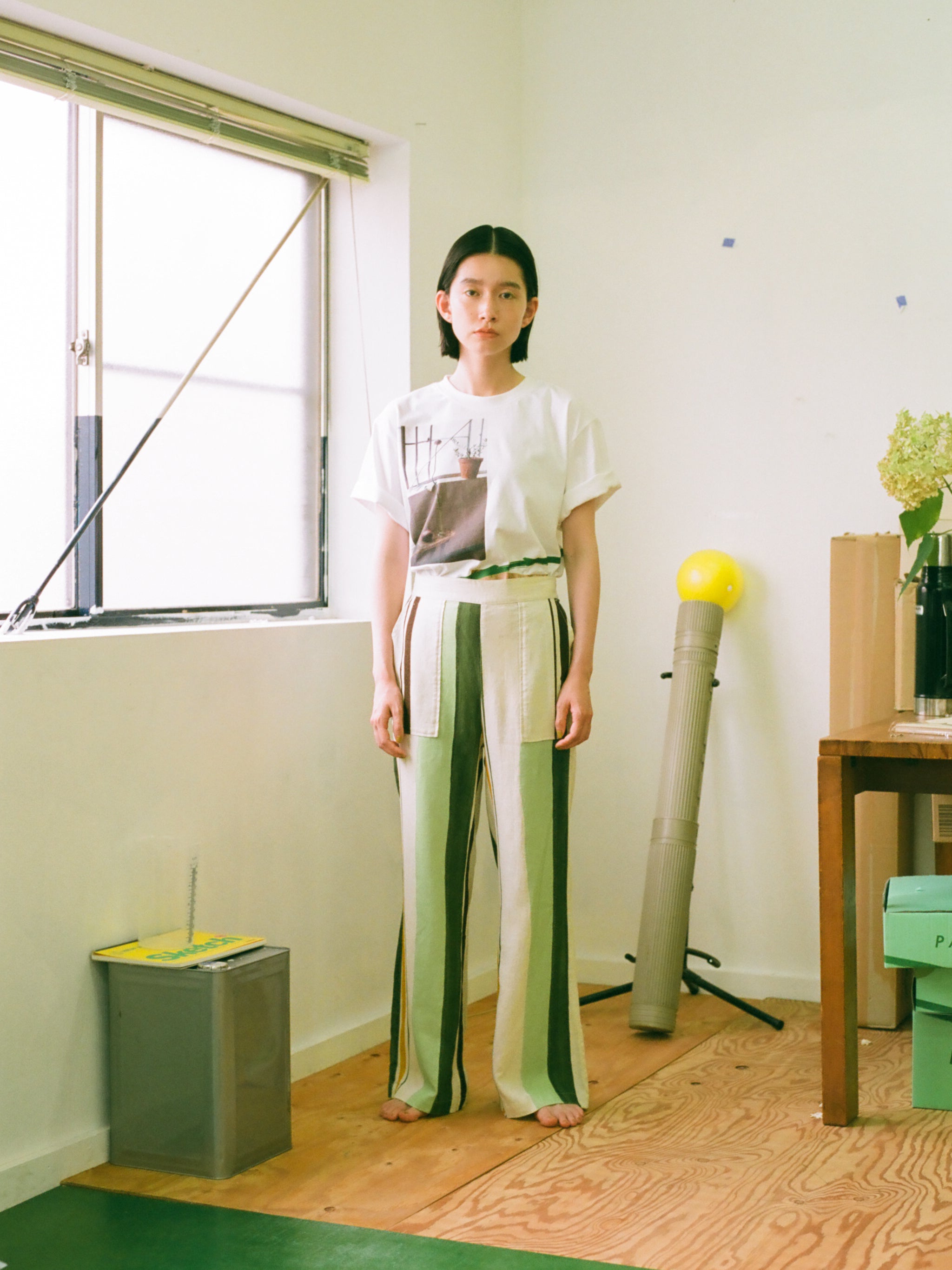 PAMM 知性のストライプパンツ　海砂利　サイズ1 知性のストライプパンツ – pamm.officialstore
